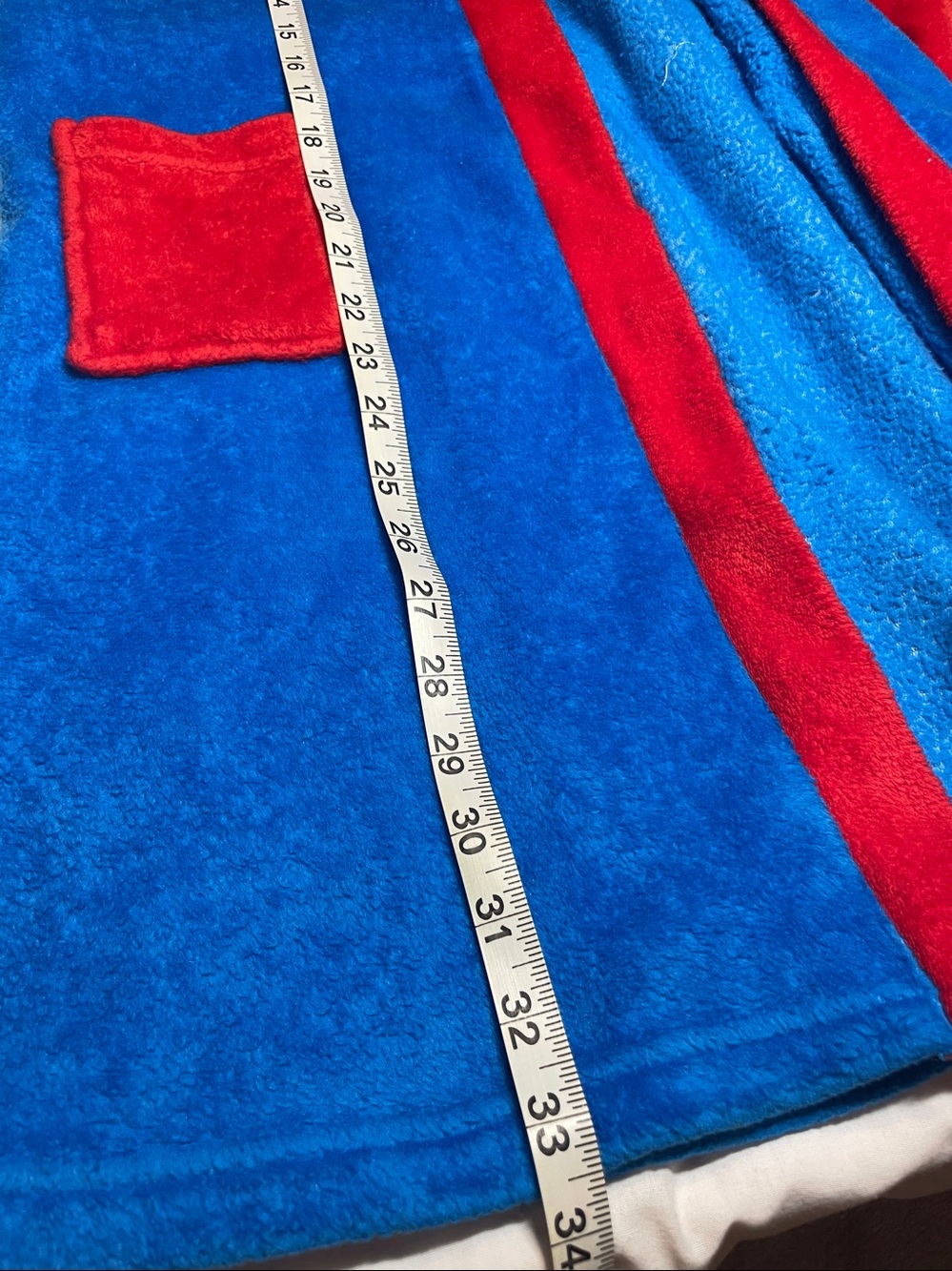 Nintendo Super Mario Hooded Robe - Red & Blue - Picture 7 of 11
